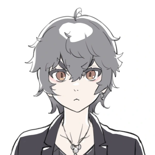 オリジナルキャラクター「一狼」の設定画 | An illustration of character Ichiro's design from Original.